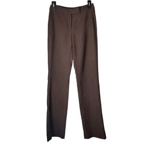 The Andamane Pants Women 2 Brown Straight Leg Trousers Luxury Career Preppy